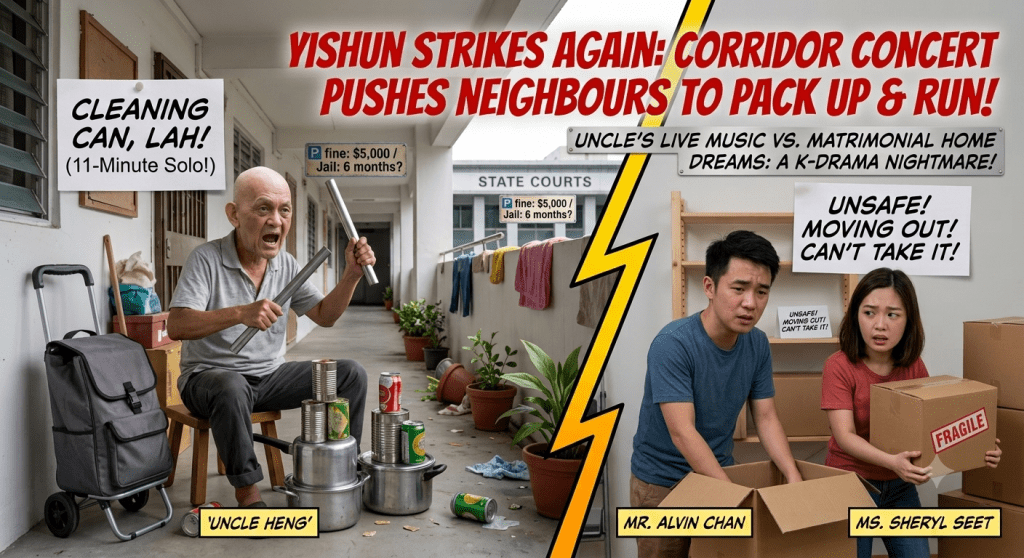 Yishun Strikes Again: Uncle Turns HDB Corridor Into Live Music Venue, Neighbours Forced to Pack Up &&nbsp;Run!