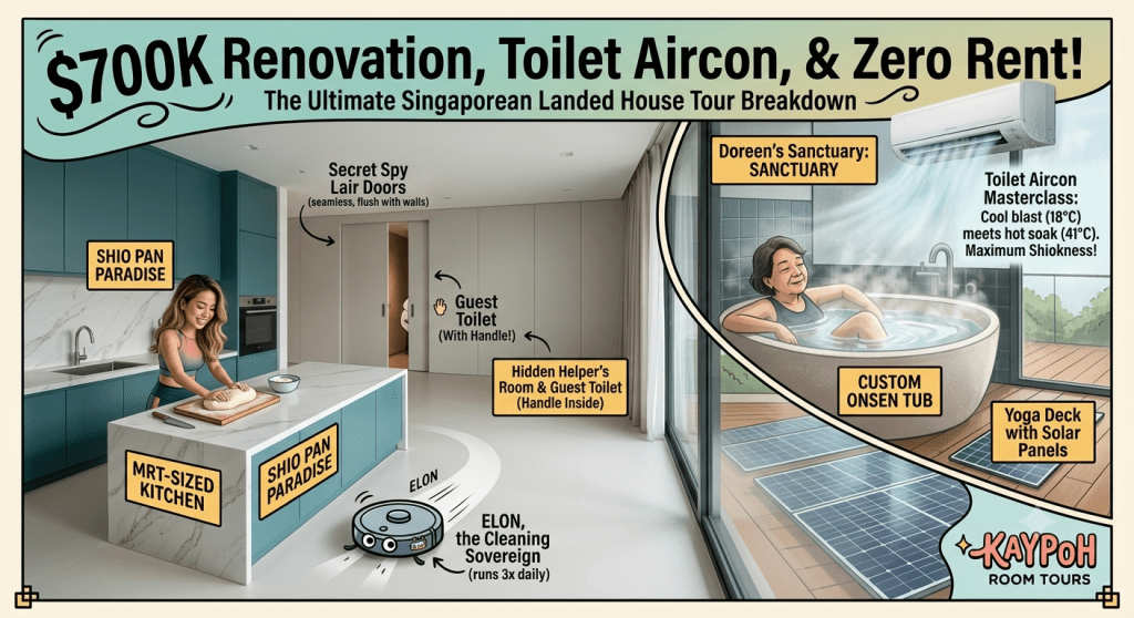 $700K Renovation, Toilet Aircon, and Zero Rent: The Ultimate Singaporean House Tour Breakdown