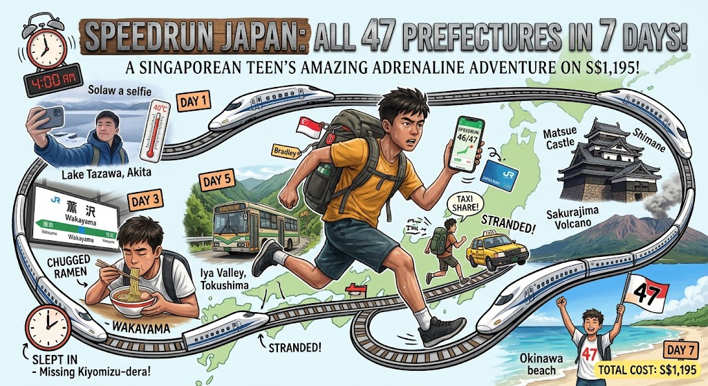 How a 17-Year-Old Singaporean Speedran Japan’s 47 Prefectures in 7 Days (And Spent Under&nbsp;$1,200)